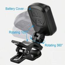 Milky Way Clamping Guitar Tuner, Suitable For Tuning Accessories For Ukulele/Bass/Folk Guitar, Plastic Multi-Functional Musical Instrument Tuner, Violin//Guzheng/Pipa/Dizi/12-Tone Equal Temperament Multi-Functional Tuner - Black - View 7
