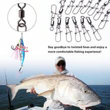 U-Shaped Swivel Snap Hooks, 8-Shaped Connector Rings, Quick Swivel Clips Fishing Accessories