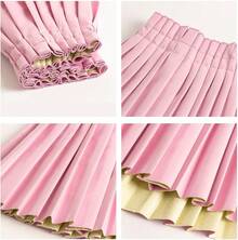Leather Skirts For Girls Kids & Teen & Toddler & Women Faux Leather Pleated Skirts - 水晶玫瑰 - 查看 4
