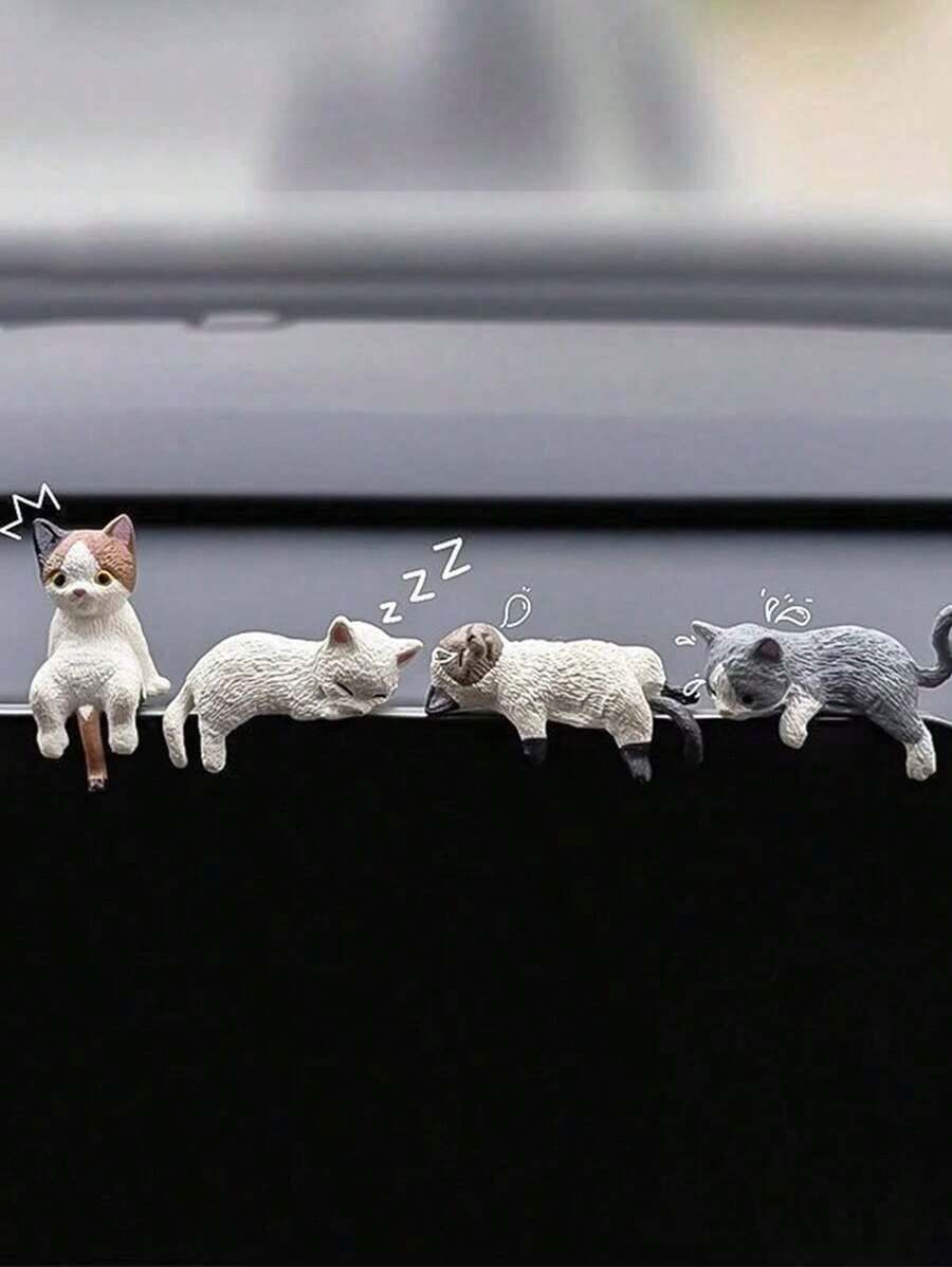 Miniature Healing Cat Figurine, Cute And Funny, Suitable As Home Or Car Decoration, And As Small Gift Back To School - Bộ truyện Mèo Ngủ - Xem 1