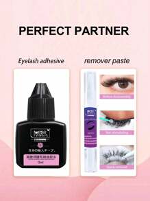 12ml Personal Eyelash Glue, Long-Lasting, Odorless, Waterproof Eyelash Extension Glue - Lasts Up To 45 Days, Odorless, Non-Irritating, Hypoallergenic Formula - Suitable For Home Use, Quick Drying Strong Eyelash Glue, Long-Lasting DIY Eyelash Glue - Black - View 7