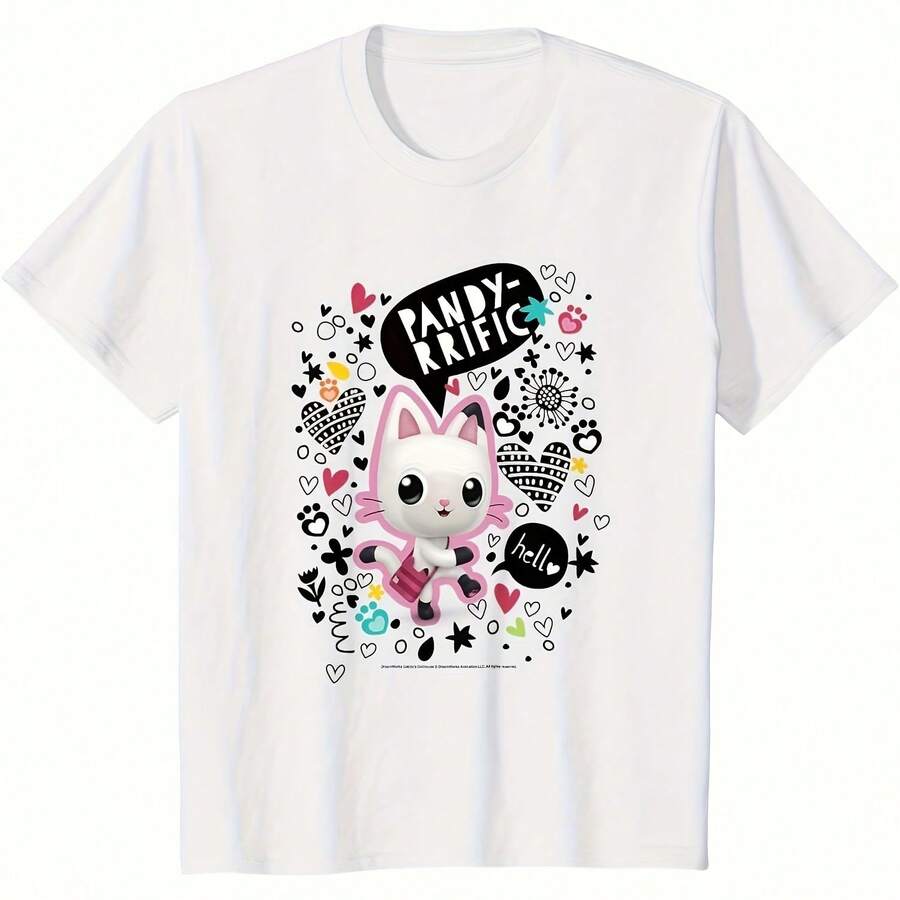 Gabby's Dollhouse Pandy Paws Pandy-Rrific Doodles T-Shirt5 - 白色4 - 查看 1