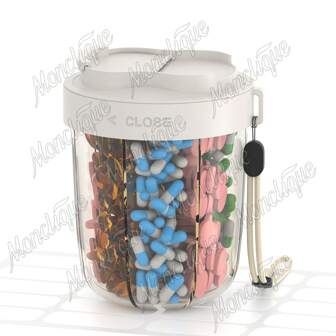 7-dagars pillerorganisatör med 7 fack, stor kapacitet för vitamintillskott, resemedicinhållare för månadsförbrukning