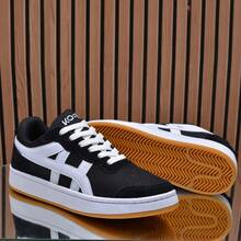 Men's Unisex Casual Force Street Skater Sneakers  Sporty Lace-Up Home Party Gym And Fitness - Đen và trắng - Xem 2