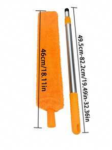 1pc Extendable Bed Cleaning Duster, Household Dust Cleaner Tool For Bed Frame, Sofa, Furniture Crevices - Orange - View 6