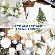 لفة ورق كرافت أبيض، 44 سم * 10 م - ورق لوحة نشرة للفنون والحرف اليدوية، تغليف الهدايا، التعبئة والرسم