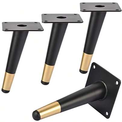 12 Inch 30cm Metal Furniture Legs Pack Of 4 Mid Century Modern Oblique Tapered Replacements Feet For Home DIY Projects Table Sofa Couch Chair