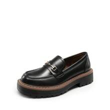 Loafers For Women Platform Chunky Heel Slip On Loafers Business Office Casual Dressy Loafer Shoes