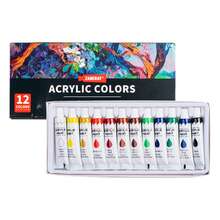 Acrylic Paint Set, Multi-Color Versatile Painting Paints, 12/18/24-Color Professional Art Paint Set. Each Bottle Contains 12ml/0.4 Ounces-Suitable For Artists, Students, Crafts, DIY Wall And Clothing Painting! Back-To-School Season, School Supplies - 套裝 - 查看 4