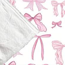 Bowknot Prints Ultra-Soft Flannel Throw Blanket Digital Printing, 280gsm, All-Season Comfort Polyester Blankets Great Gift For Friend, Family, Wedding, Birthday,Warm,Soft,Comfortable,Cozy Personalized Ideal Gifts For Him,Her,Boyfriend,Girlfriend,Dad,Mom,Family,Friends,Pets ,For Anniversaries,Valentine's Day,Mother's Day,Birthdays,Father's Day,Weddings,Graduation,Christmas,Housewarming Sofa,Bed,Car,Bedroom,Living Room,Office,Outdoor Camping,Beach,Wall Decoration - 多色4 - 查看 5