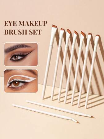 9pcs Eyeshadow Brush Smudge Eye Makeup Sleeper Silkworm Blade Detail Eyeliner Brush Complete Makeup Tools Makeup Brush Set Brush