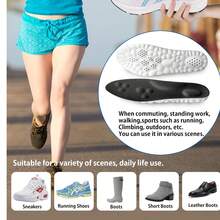 1 par de plantillas deportivas de verano que no se cansan incluso después de estar de pie durante mucho tiempo, y plantillas cómodas con suela blanda que masajean, absorben el sudor, son transpirables, desodorizantes y amortiguadoras de impactos, tanto para hombres como para mujeres