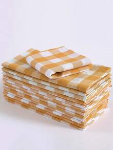 2/6/12 piezas Servilletas de poliéster a cuadros modernos de Halloween y Navidad, adecuadas para restaurante, cocina, cafetería, fiesta festiva, decoración de mesa de comedor, decoración del hogar diaria