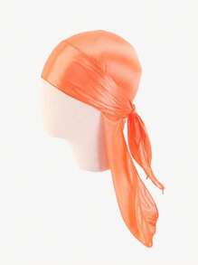 1pc Children's Durag, Silk Smooth & Breathable Fashionable Pirate Hat, Unisex Kids' Casual & Comfortable Headwrap - Durag Long-tailed Turban - View 7