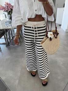 2025 Herbst/Winter neue Mode lässige vielseitige Retro Klassisch Farbblock gestreifte Strickjose, Allround Oberteile, Herbstkleidung, Homecoming, Schulanfang, bescheidene Frauen, Party Frauen, Y2K Frauen, Oberteile für Ausgehen, Konzert Frauen, Date Night Frauen