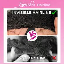 Half Wig Human Hair Kinky Curly 3 In 1 Wigs Beginner Friendly Flip Over Drawstring Glueless Wig Kinky Curly Ready To Go Clip In Wigs Natural Color For Women - Natural Black - 查看 6
