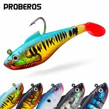 5pcs Soft Lure Fishing Bait, Sea Bass Killer Pack, T-Tail Soft Bait, Lure Fishing Bait, Sea Fishing Boat Fishing Bionic Lure, Lure Bionic Bait, Fake Bait, Fishing Lure Set, Hard Bionic Fish Bait, Metal Lure, Spoon Soft Bait, Fishing Silicone - Multicolor - View 1