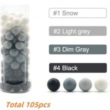 Silicone Beads 9/12/15mm Gritty Transparent - 105pcs DIY Jewelry Making Beads For Bracelets, Necklaces, Keychains, Shockproof & Durable Craft Beads