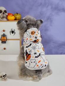 1pc Pet Coat & Vest, Soft & Comfortable Cat/Dog Clothing, Suitable For Outdoor & Indoor Wear, Warm Hooded Sweatshirt For Autumn/Winter