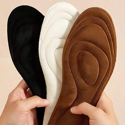 QKC 1 Pair Warm Insole, Suitable For Foot Warmth In Winter, Thick Memory Foam Shoe Insoles For Men And Women Sports Shoes