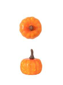 MEHELANY 12/4/2个橙色人造南瓜，大号和小号户外橙色泡沫塑料仿真南瓜适用于家居餐桌装饰万圣节、丰收节、农场主题派对、秋季婚礼装饰用品、摄影道具、房间、厨房、壁炉、乔迁节日礼物 - 橘色 - 查看 8
