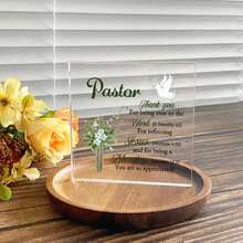 Đồ trang trí bàn làm việc cảm ơn mục sư - Món quà độc đáo cho người lãnh đạo tinh thần của bạn, lý tưởng cho văn phòng và phòng khách. Món đồ xinh đẹp này cũng là một vật trang trí nhà tuyệt vời và có thể là một sự bổ sung tuyệt vời cho bất kỳ phòng ngủ nào. Nó là một món quà chu đáo cho giáo viên, quà tặng cho chị em gái. - Nhiều màu - Xem 7