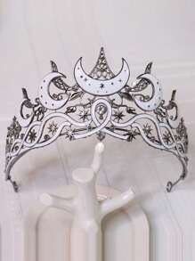 皇冠头饰发饰，月亮星星太阳女神发夹，水钻装饰皇冠，男女通用