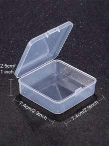 Mini Sticker Storage Box,Plastic Clear Beads Storage Containers Box For Collecting Small Items, Beads, Jewelry, Business Cards, Game Pieces, Crafts