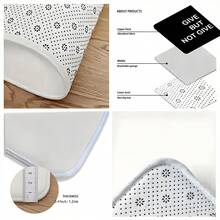 1Pc Black Door Mat With Interesting Letters Print Pattern, Classic Rectangle Quick-Drying Absorbent Polyester Carpet, Suitable For Indoor Outdoor Home Bedroom Bathroom Kitchen And Dining Room Decoration, Four Season Used Good For Gifts Party Supply Festival Holiday Courtyard Decor