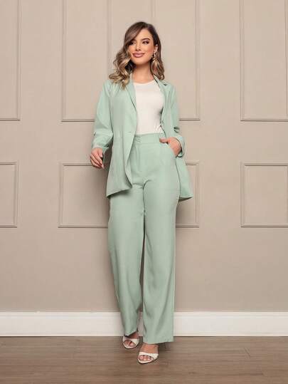 Terno casual elegante e estiloso blezer conjunto blazer com Calça