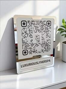 Customized Social Media Acrylic Display Sign, Elegant Business Logo Plaque With QR Code And Follow Button, Customizable Text, URL And QR Code, 2D Flat Design, Multipurpose Desktop Decor, Suitable For Salons, Spas, Offices, Retail Stores - 2D Flat Design, Office Display, Fashionable Appearance, Glossy Finish, Salon Decor, Exquisite Craftsmanship, Salon Owner, Opening Gift - Multicolor - View 5
