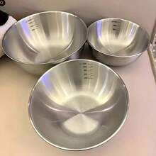 3pcs Stainless Steel Mixing Bowl Set, Durable & Food-Safe, Ideal For Kitchen Prep & Outdoor Cooking, BBQs & Grilling Essentials