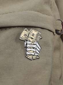 1 件“世界属于你”卡通趣味胸针，背包、帽子和夹克的独特时尚配饰 - 送给朋友和家人的完美礼物