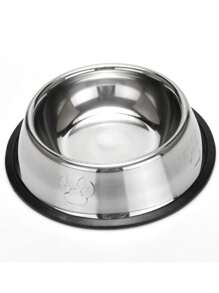 不锈钢宠物碗，防滑耐咬狗/猫食水碗，大型犬喂食器