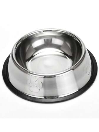 不锈钢宠物碗，防滑耐咬狗/猫食水碗，大型犬喂食器