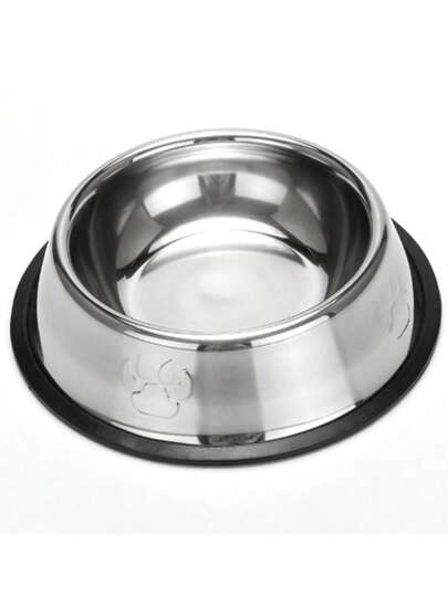 不锈钢宠物碗，防滑耐咬狗/猫食水碗，大型犬喂食器