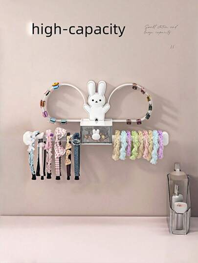Multifunktionale wandmontierte Haarreifenaufbewahrungshalterung für Haarspangen, Haarzubehör, Badezimmer Aufbewahrungsorganizer / Zuhause Wäscheklammernhalter, Balkon Wäschetrockner, Handtuchhalter, Waschmaschinenaufbewahrungsregal