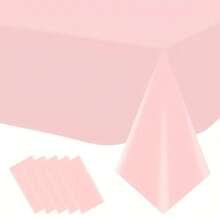 5 Stücke 137x183cm Einweg-Tischdecke Einfarbig, Rechteckige Tischdecke aus PE, geeignet für Hochzeiten, Partys, Geburtstage, Babypartys, Abschluss, Taufen, Bankette, Weihnachtspartys, Heimdekoration