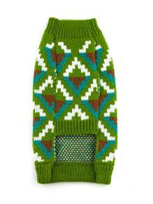 1pc Autumn/Winter New Pattern Pullover Sweater, Warm Pet Sweater With Bohemian Jacquard Knit Design, Fashionable And Cozy For Small/Medium Dogs