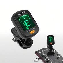 Milky Way Clamping Guitar Tuner, Suitable For Tuning Accessories For Ukulele/Bass/Folk Guitar, Plastic Multi-Functional Musical Instrument Tuner, Violin//Guzheng/Pipa/Dizi/12-Tone Equal Temperament Multi-Functional Tuner - Black - View 5