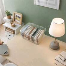 1 pieza Caja de almacenamiento de maquillaje para baño extra gruesa e impermeable, puede contener mascarillas faciales, esencias, cosméticos, fundas de teléfono, diseño de vista clara, organizador de tocador ahorra espacio