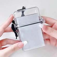 1pc Multifunctional Transparent Plastic Storage Box With Rope, Small Card Storage Case, Desktop Organizer, Idol Photo Storage Box, Waterproof Sealed Container For Keys, ID Cards, Small Items, Kayaking, Rafting, Swimming, Travel Essentials - Multicolor - View 6