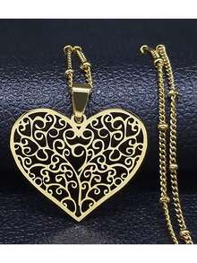 不锈钢生命之树项链，女士个性化项链，银链项链 - 生命之樹 - 查看 2