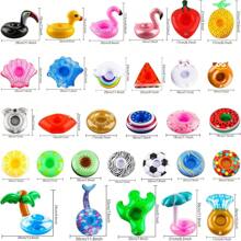 30 Pack Inflatable Drink Holders Pool Cup Coasters Drinking Cup Holder Float With Air Pump For Swimming Pool Beach Holiday Party Favors