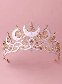 皇冠头饰发饰，月亮星星太阳女神发夹，水钻装饰皇冠，男女通用