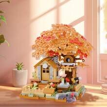 600+ Piece Micro-Particle Four Seasons Tree House Building Blocks, Perfect For Building A Dreamy And Sweet Tree House For Your Loved One, Ideal For Living Room Decor, Birthday Gifts, And Presents For Friends, Family, And Partners - Multicolor - View 7