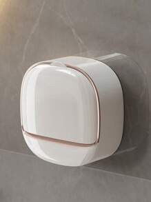 Deluxe Wall Mounted Soap Dish With Lid, High End Drainage Soap Box, Waterproof Soap Dish With Drainage Box, Soap Box, Soap Dish With Lid, Wall Mounted Drainage Soap Box With Flip-Top Lid, For Bathroom, Halloween/Christmas Decorations Soap Holder Bathroom Back To School - Multicolor - View 15