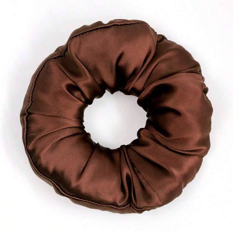 1个手工大号真丝发圈，带填充物，可作睡眠枕，呵护秀发不伤发，适合卷发。发绳、发圈、洗脸发圈、发饰、运动、家居美容女性配饰礼品、头饰发圈 - 彩色 - 查看 12