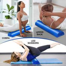 Yes4All PE Foam Roller - Ultra Lightweight Soft Density Muscle Roller 30/45/61/91 Cm Long For Back, Legs, Workouts, Gym, Pilates, Fitness, Yoga - Nửa Xanh - Xem 5