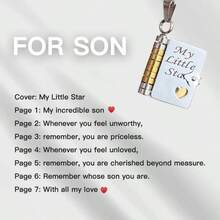 My Little Star Book Necklace For Daughter / Son, Birthday Day Gift Graduation Jewelry Of Love - Vàng và Bạc - Xem 10